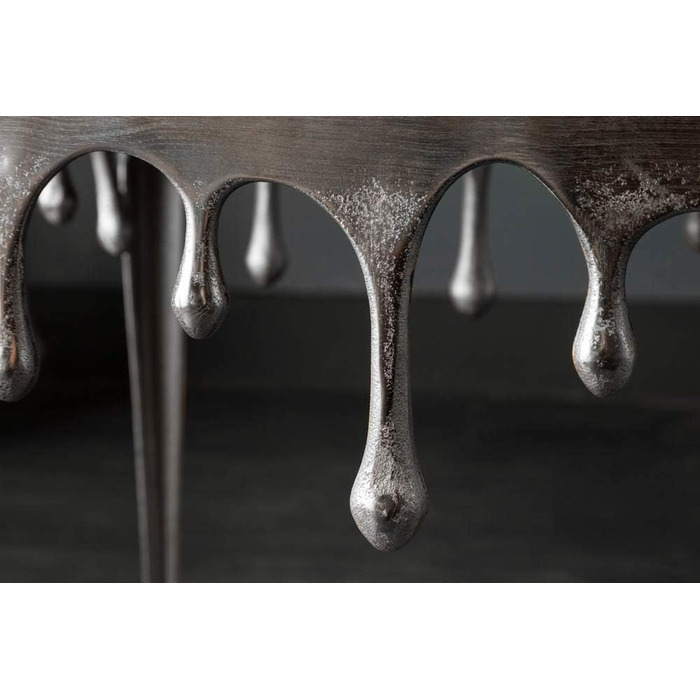 Журнальний столик Riess Ambiente Extravagant Liquid LINE L 46 см, сріблястий, дизайн, стіл для вітальні