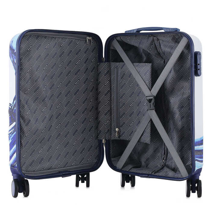 Валіза Semi Line 20' (S) White/Blue Print (T5653-1)