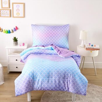 Комплект дитячої постільної білизни для дівчаток Wake In Cloud, 4 предмети, м'який комплект для дитячого ліжечка з ковдрою, прости