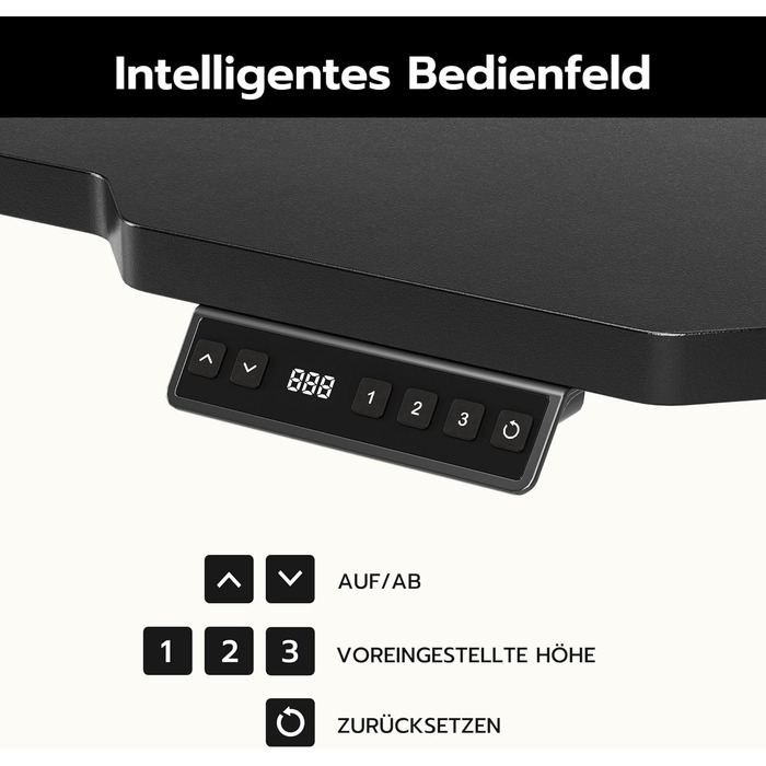 Кутовий стіл, регульований по висоті, L-подібний, 150 x 100 см, електричне регулювання висоти, ергономічний стіл з підставками для чашок та гачками, міцний офісний стіл, чорний, L-подібний, 59