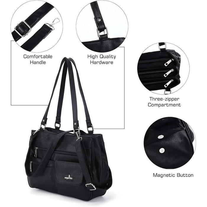 Сумка для поцілунку ангела Шкіряна жіноча сумка через плече Сумка сумки Водонепроникний тотализатор Сумка з багатофункціональною р