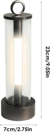 Ліхтарі для кемпінгу Портативний підвісний ліхтар із 3 режимами, портативні ліхтарі з USB-акумулятором 2000 мАг для кемпінгу, до 18 годин роботи - для дому, приміщень, спальні, вулиці, походів, сірий