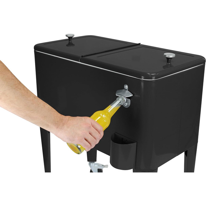 Кулер Kailua - коробка-холодильник, візок-холодильник, охолоджувач для напоїв, чорний