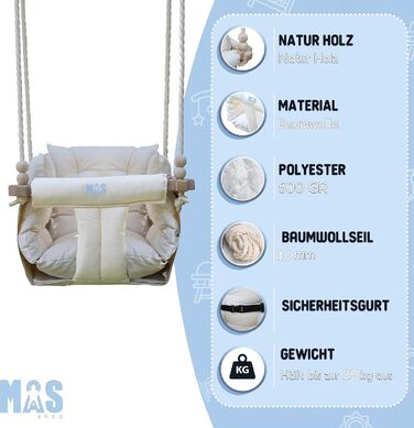 Дитячі гойдалки кімнатні з дерева граба з анкерними та кріпильними матеріалами для стелі, дитячі гойдалки садові, вантажопідйомніс