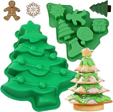 Силіконова різдвяна форма для випікання 2 шт MEZHEN