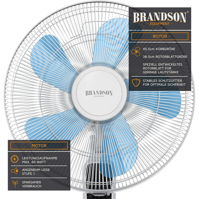 Вентилятор на підставці Silent з пультом дистанційного керування та дисплеєм - мобільний вентилятор - коливання 80 - 60 Вт - венти