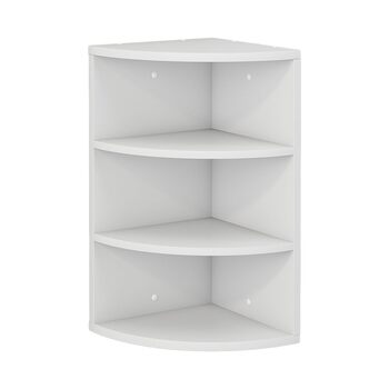 Кутова полиця Vicco Fabienne, книжкова полиця, біла, 30 x 60 см, 3 відділення