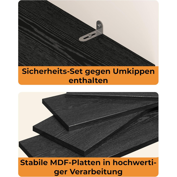 Книжкова полиця IRONCK, 6 ярусів, кутова полиця, висота 180 см, окремостояча дерев&39яна L-подібна відкрита полиця, полиця для зберігання речей для кабінету, офісу, вітальні, спальні (чорна)