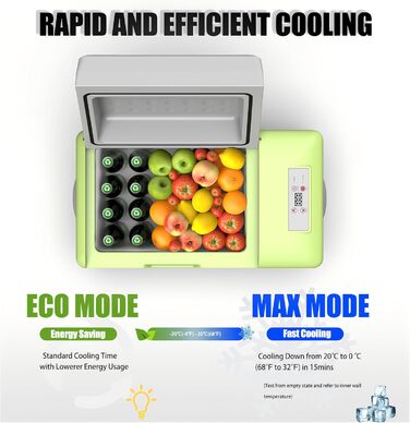 Автомобільний холодильник Alpicool Y20, 20 л, 12 В, міні-холодильник, автомобільний холодильник, портативний, тихий, кемпінговий,