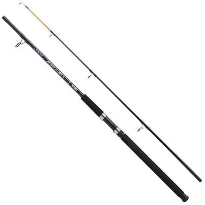 Вудка Mitchell Adventure II Boat Rod, Вудка, Спінінгові вудки, Морська риболовля, Риболовля з човна, Міцна скляна композитна вудка для човна та каяка, Стійка до солоної води, Унісекс, Чорна/Фіолетова, 2,1 м 100-250 г