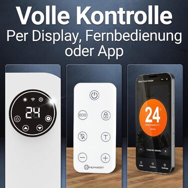 Інфрачервоний настінний обігрівач 600 Вт - Миттєве комфортне тепло - Значно знижує витрати на опалення - Розкішні функції з термостатом застосунок - Міцний, безшумний - 2-в-1 настінний та окремостоячий пристрій (600 Вт)