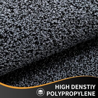 Килимок Mibao для прихожих 50 x 80 см, брудозбірний килимок для вхідних зон, килимок для прихожих, нековзний, суперпоглинаючий килимок для вхідних дверей, задніх дверей, взуття та лап, сірий 50 x 80 см (прямокутний)