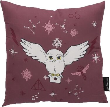 ГАРРІ ПОТТЕР - Комплект пледа та подушки з Гедвігою про Гаррі Поттера - М&39який плед 100x140 см та квадратна подушка 35x35 см