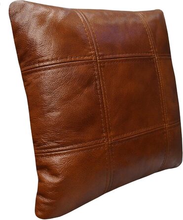 Подушка Quattro Meble Antique Tabac з натуральної шкіри для дивана та крісла, декоративна подушка, декоративна подушка, подушка для спини з натуральної шкіри, коров&39яча шкіра, модель 18EL (40 x 40 см)
