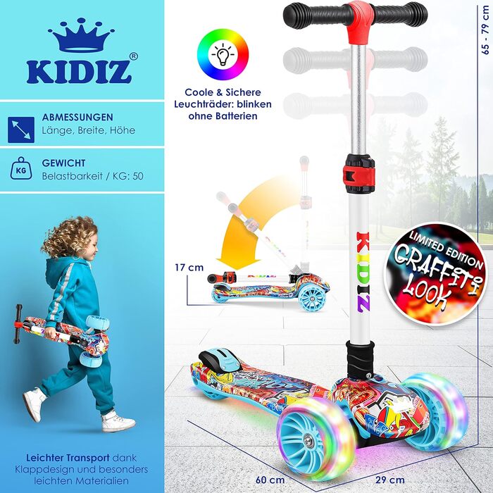 Самокат дитячий самокат X-Pro2 триколісний самокат з PU LED підсвічуванням коліс дитячий самокат складний педальний самокат регуль