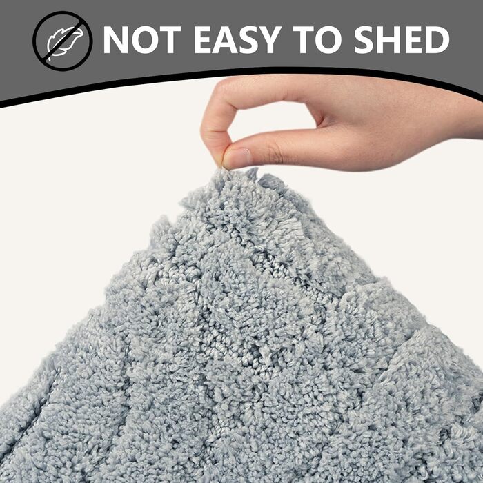 Комплект килимків для ванної кімнати з 3 м&39яких мікрофібрових килимків для ванної, нековзні, що праються, водопоглинаючі, U-подібні для душу, туалету та ванни (сірий) 45x6550x8050x60 см сірий