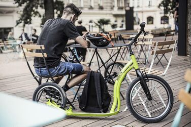 Самокат Yedoo Rodstr з педалями - до 150 кг, самокат з пневматичними шинами 20/16 - самокат для дорослих з алюмінієвого сплаву з р