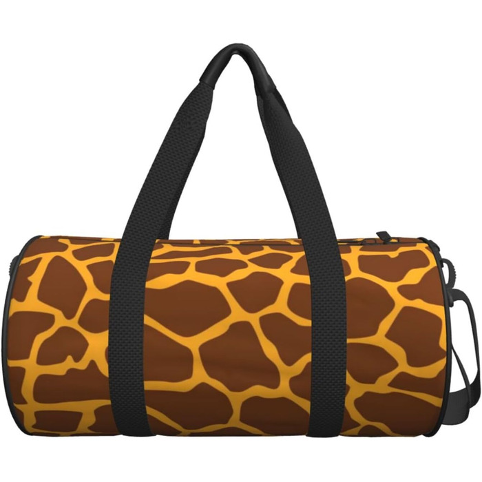 Дорожня сумка з дизайном черепа, кругла, великої місткості, легка та міцна, чудовий подарунок для походів, відпустки, ділових поїздок та іншого, з принтом жирафа, універсальний розмір