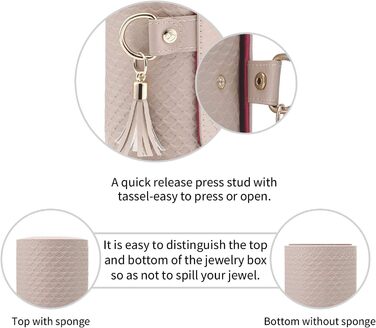 Маленька обертова шкіряна скринька для ювелірних виробів Vlando, підставка для ювелірних виробів, футляр для дорожніх ювелірних виробів, скринька для зберігання сережок, подарунки на день народження/новий рік для жінок та дівчат, сірий колір