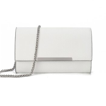 Клатчі AFKOMST для жінок, маленькі сумки через плече та літні солом&39яні пляжні сумки з ланцюжком через плече, білий ПУ