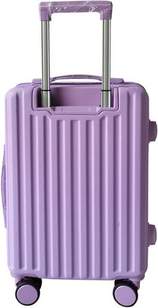 Набір валіз Leandra 2 шт., жорсткий корпус, колеса, телескопічна ручка, кодовий замок, фіолетовий колір, колекція NTK