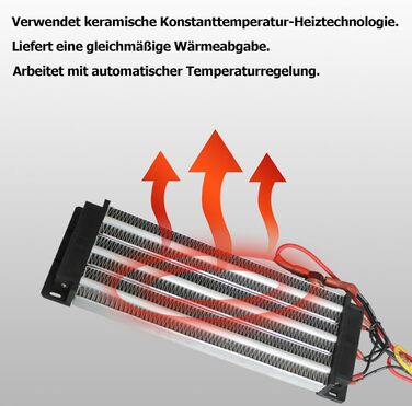 Вентилятор PTC обігрівача 220 В 1500 Вт Керамічний повітряний обігрівач PTC, нагрівач PTC, електроізольований керамічний термостат, високопродуктивний нагрівальний елемент PTC 186 мм, PTCYADU
