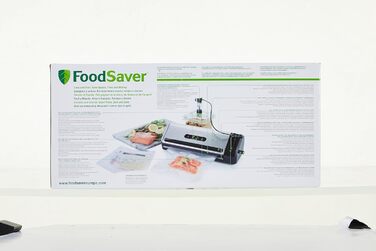 Вакуумний пакувальник FoodSaver з слайсером і зберіганням рулонів з ручним вакуумним пакувальником і функцією маринування Містить вакуумні пакети в асортименті FFS017X, срібний стандарт