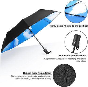 Складна туристична парасолька JIGUOOR вітрозахисна міцна 8-реберна захист від ультрафіолету Компактна парасолька зі стійкістю до ч