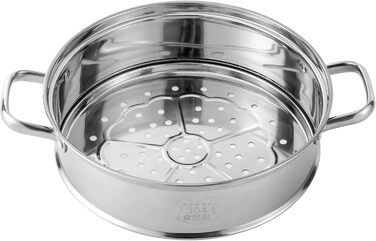 Пароварка 30 см, 5-ти ярусна пароварка з нержавіючої сталі зі скляною кришкою Індукційна каструля Пароварка підходить для всіх тип