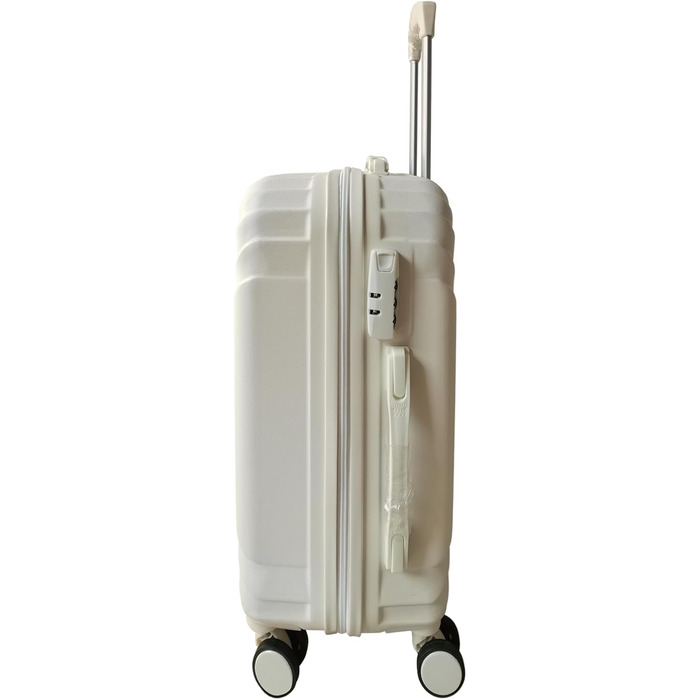 Набір валіз Mabell 4 шт., жорсткий корпус, на колесах, телескопічна ручка, кодовий замок, білий колір, колекція NTK