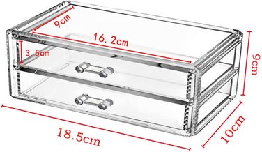 Шухляди Прозора акрилова коробка для зберігання косметики Стіл Ювелірні вироби Прозорий косметичний органайзер Коробка для зберігання туалетного столика Органайзер для макіяжу та підставка для зберігання макіяжу, 2