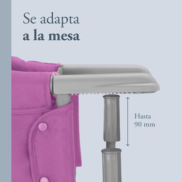 Складане сидіння для столу, Рожевий (фуксія), Легко транспортувати, Можна мити, Безпечна установка, До 15 кг, 35 x 27 x 42 см, Рож
