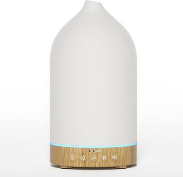 Керамічний ароматичний дифузор SALKING, білий шумовий дифузор для ефірних олій, ультразвуковий ароматерапевтичний дифузор ароматичних олій, ароматична лампа з автоматичним вимкненням для домашнього офісу йоги 200 мл