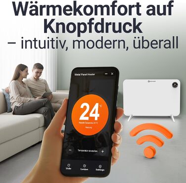 Інфрачервоний настінний обігрівач 600 Вт - Миттєве комфортне тепло - Значно знижує витрати на опалення - Розкішні функції з термостатом застосунок - Міцний, безшумний - 2-в-1 настінний та окремостоячий пристрій (600 Вт)