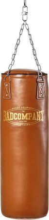 Боксерська груша Bad Company Retro з міцним сталевим ланцюгом Боксерська груша зі штучної шкіри З наповнювачем/Не наповнювачем 80/100/120/150/180 x 35 см - Коричнева 80 x 35 см без наповнювача