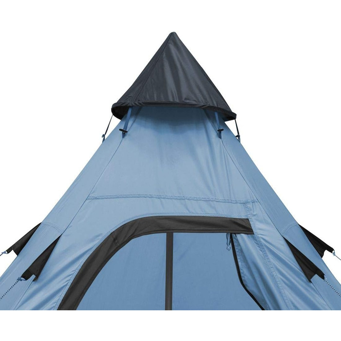 Намет Lido 290 3-місний вігвам-намет Підлога каструля УФ 50 Захист від комах Екран Висота Водонепроникний 5000 мм Синій сірий