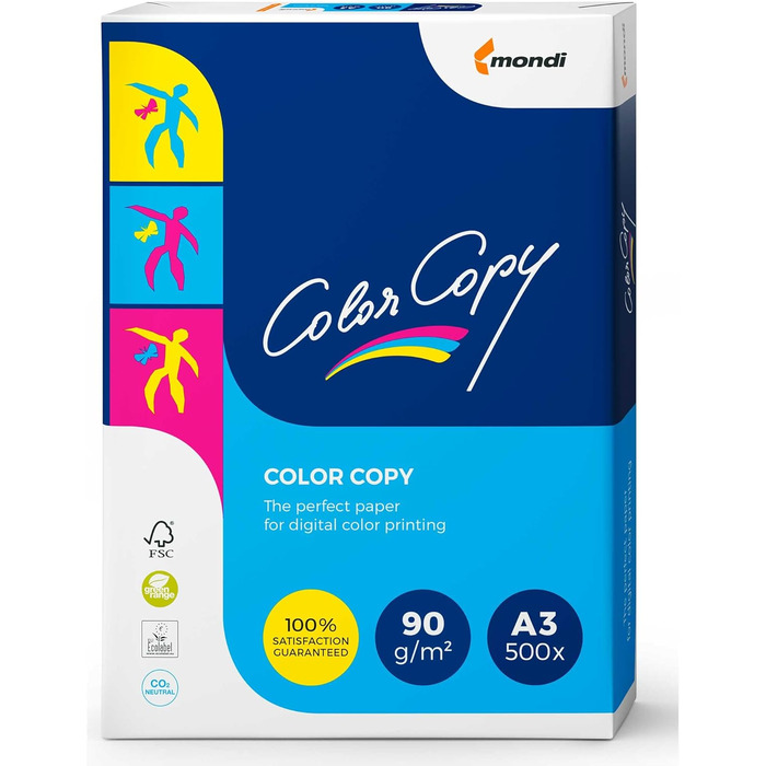 Папір для кольорового копіювання Mondi 88008622 - A3, 90 г/м, 500 аркушів, білий