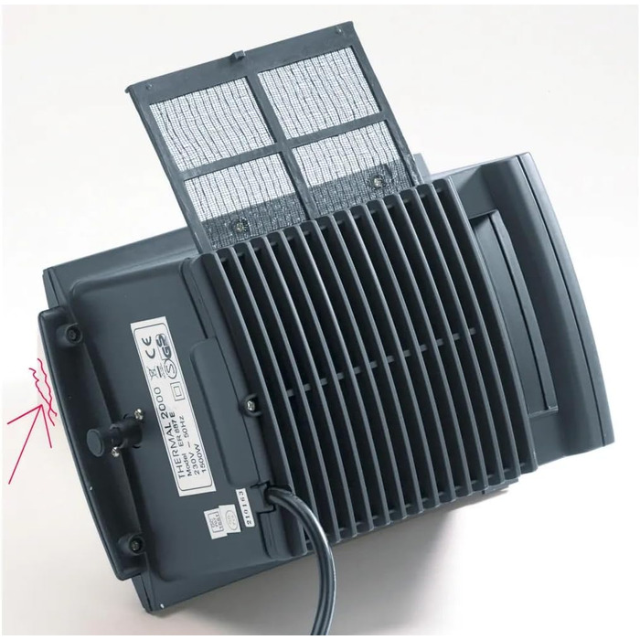 Керамічний вентилятор-обігрівач BERGER, макс. 1500 Вт Тихий портативний обігрівач для кемпінгу, майстерні, офісу, ванної кімнати Невеликий вентилятор-обігрівач з 2 рівнями потужності Енергозберігаючий та безпечний