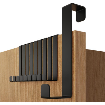 Дверні гачки 4smile - набір з 10 шт. , чорні - дверні гачки з нержавіючої сталі для підвішування, універсального використання, две