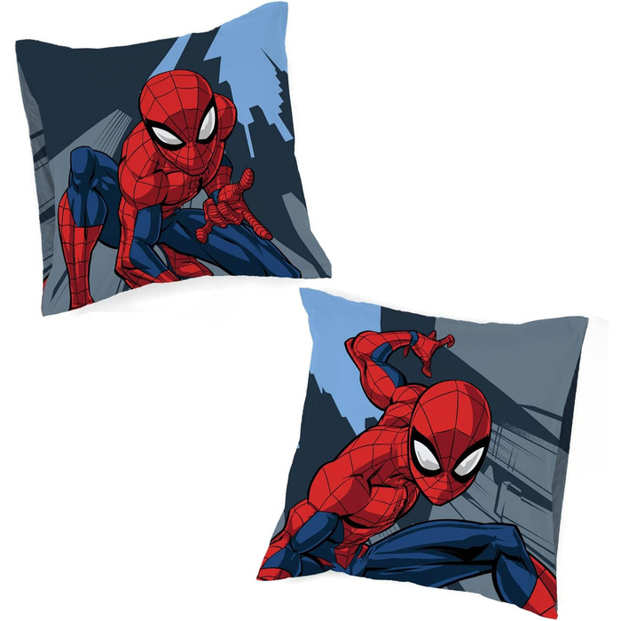 Комплект дитячої постільної білизни Marvel Spiderman City Streets 100 бавовна 135x200 см односпальний розмір - підодіяльник наволо