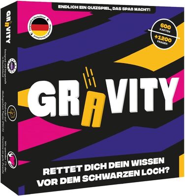 Гравітаційна гра - гра-вітальня - гра-стратегія та гра на знання - гра-вікторина на загальні знання з друзями та сім'єю - настільна гра для дорослих - від 2 до 8 гравців Німецька мова
