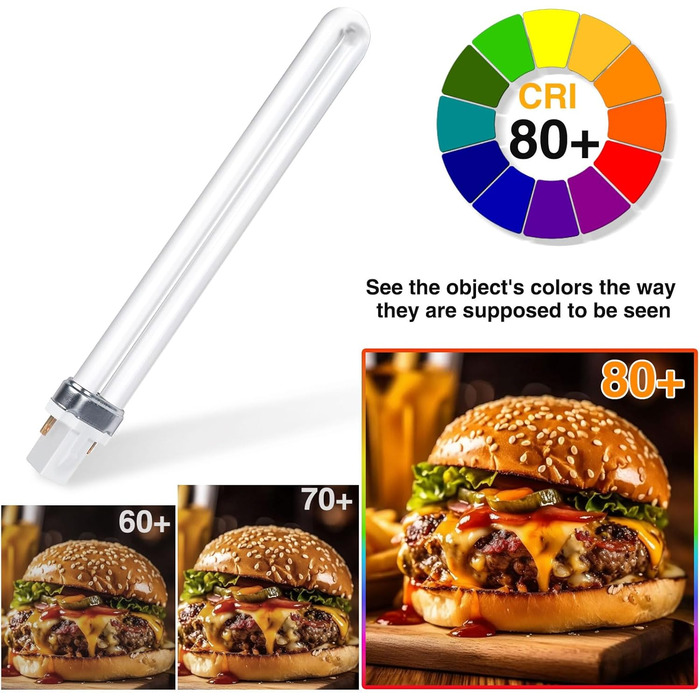 Компактна люмінесцентна лампа потужністю 11 Вт, 2 контакти, теплий білий G23, 2700K, 900 лм, U-подібна енергозберігаюча лампа з одинарною трубкою, що обертається, CFL лампа змінного струму 220-240 В, підходить для коридору, спальні, кухні, 1 упаковка