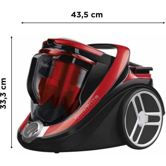 Безмішковий пилосос Пилосос Дуже тихий Об'єм для пилу 2.5 л Шерсть домашніх тварин Автомобіль Чорний/червоний, 7649 Silence Force