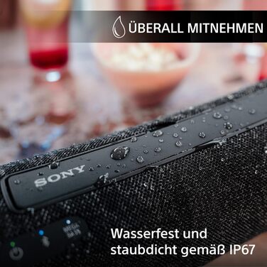 Портативна бездротова Bluetooth колонка з потужним звуком і освітленням для вечірок - водонепроникна, 25 годин автономної роботи,