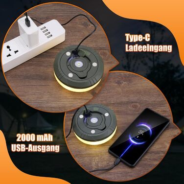 М кемпінгові гірлянди висувні, вуличні гірлянди, універсальні світлодіодні гірлянди - міцні та водонепроникні, зарядка від USB - п