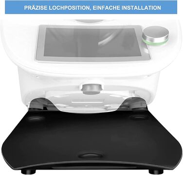 Розсувна дошка bonna для Thermomix TM6, TM5, розсувна дошка Thermomix з преміальним композитним металом - (чорний)