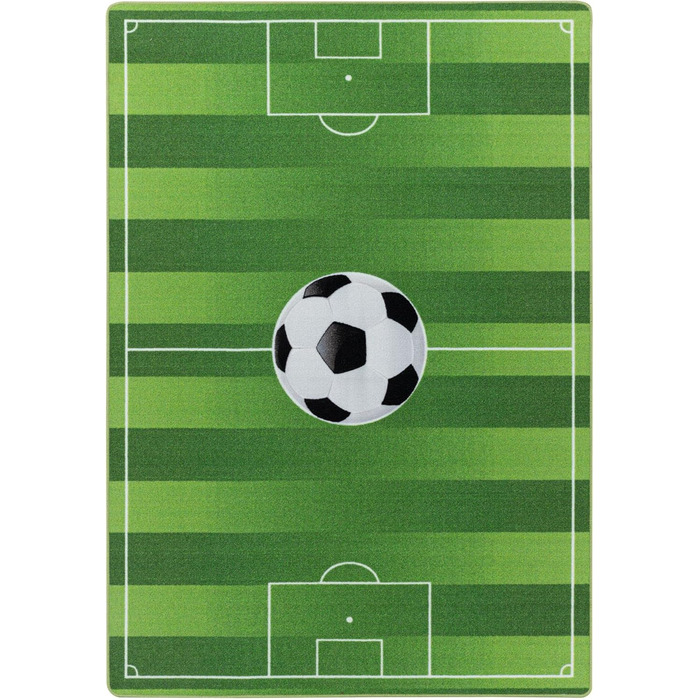 Дитячий килим футбольний стадіон зелений 120 х 170 см - килим з коротким ворсом дитяча кімната для хлопчиків і дівчаток надзвичайн