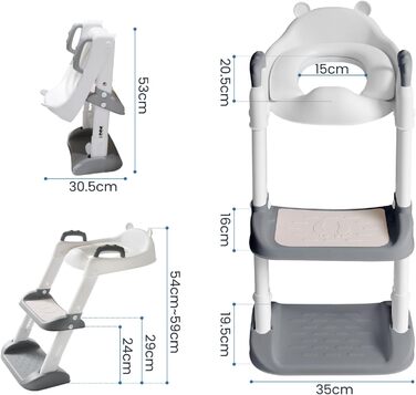 Дитяче сидіння для унітазу Adoraland, дитяче сидіння для унітазу зі сходами, дитяче сидіння для унітазу з бризковиком, дитяче сиді