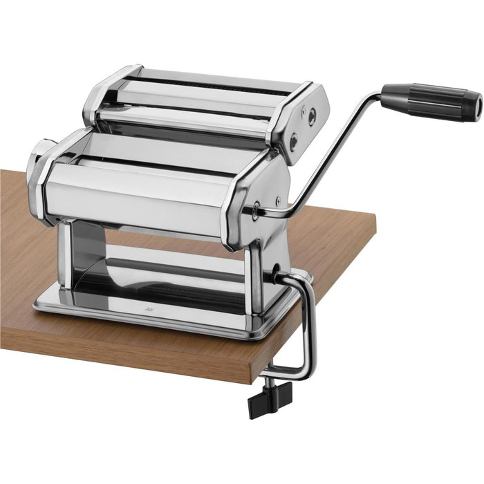 Ручна машина для пасти WMF Gourmet зі сталі, 19,5x12,5x12,5 см, 9 рівнів товщини тіста, для листів та локшини різної ширини