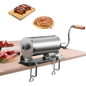 Ручна машина для набивання ковбас RELAX4LIFE 3,6 л, машина для набивання ковбас з 4 наповнювальними трубками, шприц для ковбас для